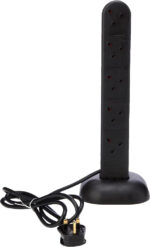 Pro Elec EXTENSION TOWER 10-GANG + NEON, BLACK