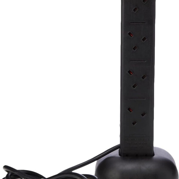 Pro Elec EXTENSION TOWER 10-GANG + NEON, BLACK