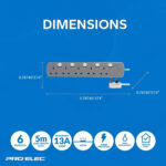 pro elec pl15694 1 m 5-Gang Switched Extension Lead , White - Image 3