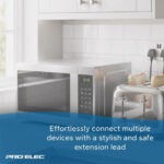 pro elec pl15694 1 m 5-Gang Switched Extension Lead , White - Image 9