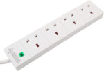 PRO ELEC PL09211 4 Gang Surge Protected Extension Lead White, 8m - Image 7