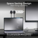 Masterplug Four Socket Extension Lead, 2 Metre Cable, Unswitched, 4-Way Plug Extension Cable, Power Strip, Basic Power, White, 13A, 4G, 2m, BFG210N - Image 7