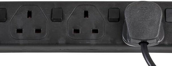 PRO ELEC PELB1931 Individually Switched Surge Protected Extension Lead Black, 2m