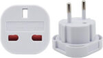 Q4U 9825 Travel Adaptor White UK to EU Europe European Plug Adapter UK to EU, UK 3 Pin to Plug pack of 6 - Image 9