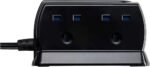 Masterplug Heavy Duty Four Socket Surge Protected Extension Lead with 2 USB Ports, 2 Metre, Black - Image 3