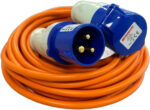 10M Extension Lead Cable - Heavy Duty, 240V 16amp Camping Caravan Hook Up Cable Orange High Vis Orange Mains Power - Perfect For Campervan & Motorhome (10M)