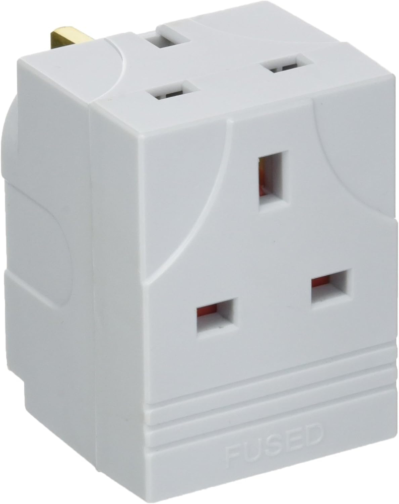 Daewoo Electricals 3 Way UK Plug Multi Adapter 3 Sockets 13 Amp 250 Volts