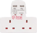 STATUS 2 Way Socket | 2 USB Port Cable Free Socket | S2W2USBCFS12