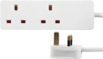PRO ELEC PELB1991 Mains Extension Lead, 2 Gang, 7.5m, White