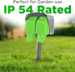 STATUS Garden Spike Socket, 15m Outdoor Extension Lead, Waterproof, 13 Amp, Dual Socket, IP54 Rated, Ideal for Lawn, Garden, Power Tools, DIY Use (2W15M13AIP54SS4) - Image 6