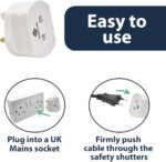 Pipestation Toothbrush Adapter Plug UK Shaver Plug Adaptor UK for Toothbrush Plug - Image 3