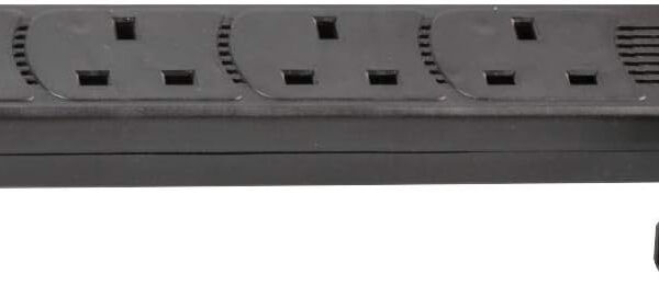 PRO ELEC PEL01206 IEC C14 Plug to 4-Gang mains Extension Lead 2m, Black