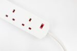 Daewoo Extension Lead, 4 Gang, 1 Metre, White - Image 4