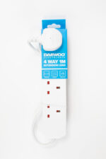 Daewoo Extension Lead, 4 Gang, 1 Metre, White - Image 5