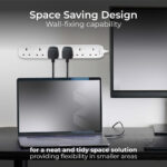 Masterplug Six Socket Extension Lead, 2 Metre Cable, Unswitched, 6-Way Plug Extension Cable, Power Strip, Basic Power, Black, 13A, 6G, 2m, BSG210NB - Image 7