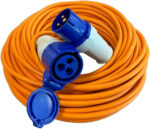 25M Extension Lead Cable - Heavy Duty, 240V 16amp Camping Caravan Hook Up Cable Orange High Vis Orange Mains Power - Perfect For Campervan & Motorhome (25M) - Image 4