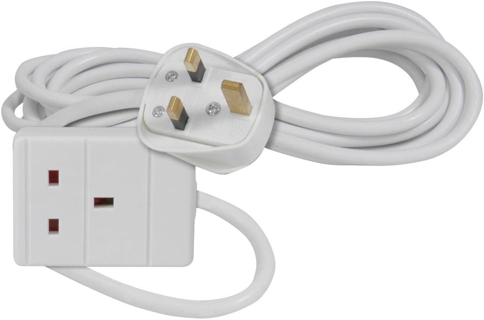 Mercury | 1 Gang 13A UK Mains Powered Extension Lead | 3 Metre White