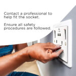 STATUS Plug Socket UK | Double Socket with Double USB Plug | White Plastic | 13A Double Switched Wall Socket | S2G13A2USBSWS4 - Image 6