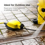 SLx Outdoor Extension Lead 5m Heavy Duty Extension Cable Single Socket Extension Lead 'H' Frame Cord Plug Thermal Cut Out for Garden, Lawn Mower, Office 13A Fused UK Plug - Image 2