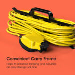 SLx Outdoor Extension Lead 5m Heavy Duty Extension Cable Single Socket Extension Lead 'H' Frame Cord Plug Thermal Cut Out for Garden, Lawn Mower, Office 13A Fused UK Plug - Image 9