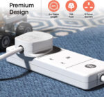 SLx Extension Lead 2m 2 Way Gang Socket 13A UK Plug 3 Pin Mains Power Extension Cord Compact Travel Power Strip White - Image 9