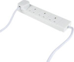 STATUS Multi Plug Extension | 4 Socket Extension Cable | 1m Extension Lead | S4W1MS12 White - Image 5
