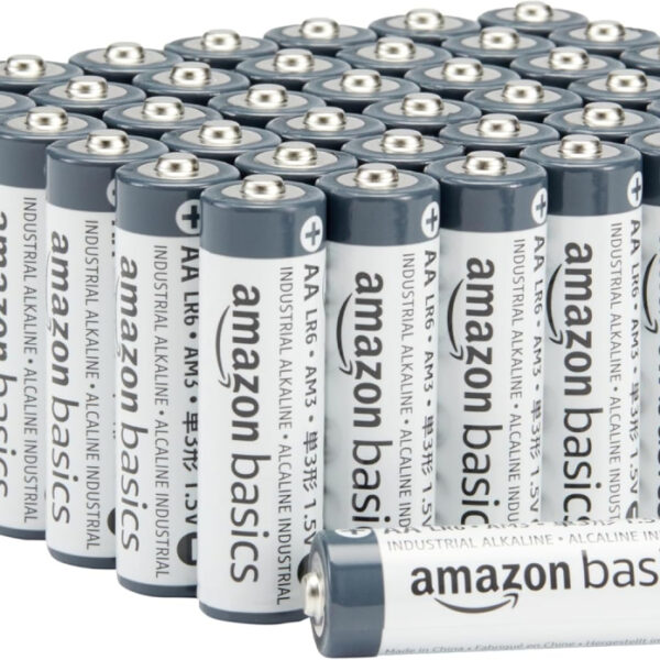 Amazon Basics 40-Pack AA Alkaline Industrial Batteries, 1.5 Volt, 5-Year Shelf Life