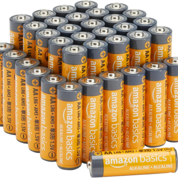 Amazon Basics 36-Pack AA Alkaline High-Performance Batteries, 1.5 Volt, 10-Year Shelf Life