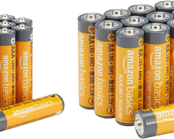 Amazon Basics 24-Pack AA & AAA Alkaline High-Performance Batteries Value Pack - 12 AA Batteries and 12 AAA Batteries, 1.5 Volt, 10-Year Shelf Life