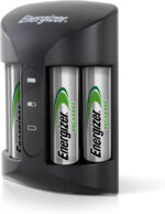 Energizer Recharge Pro - Battery Charger for AA & AAA Batteries - 4x AA Rechargeable NiMH Batteries Included - Fast Charging with Charge Status Indicators and Auto Safety Shut Off