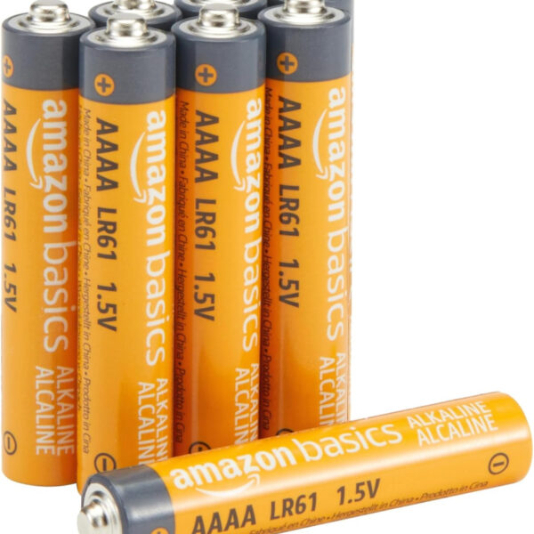 Amazon Basics 8-Pack AAAA Alkaline High-Performance Batteries, 1.5 Volt, 3-Year Shelf Life
