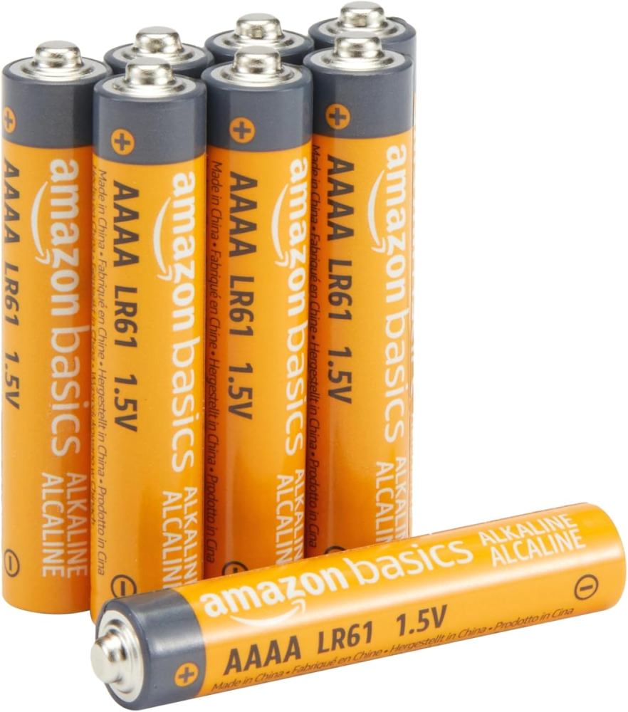 Amazon Basics 8-Pack AAAA Alkaline High-Performance Batteries, 1.5 Volt, 3-Year Shelf Life