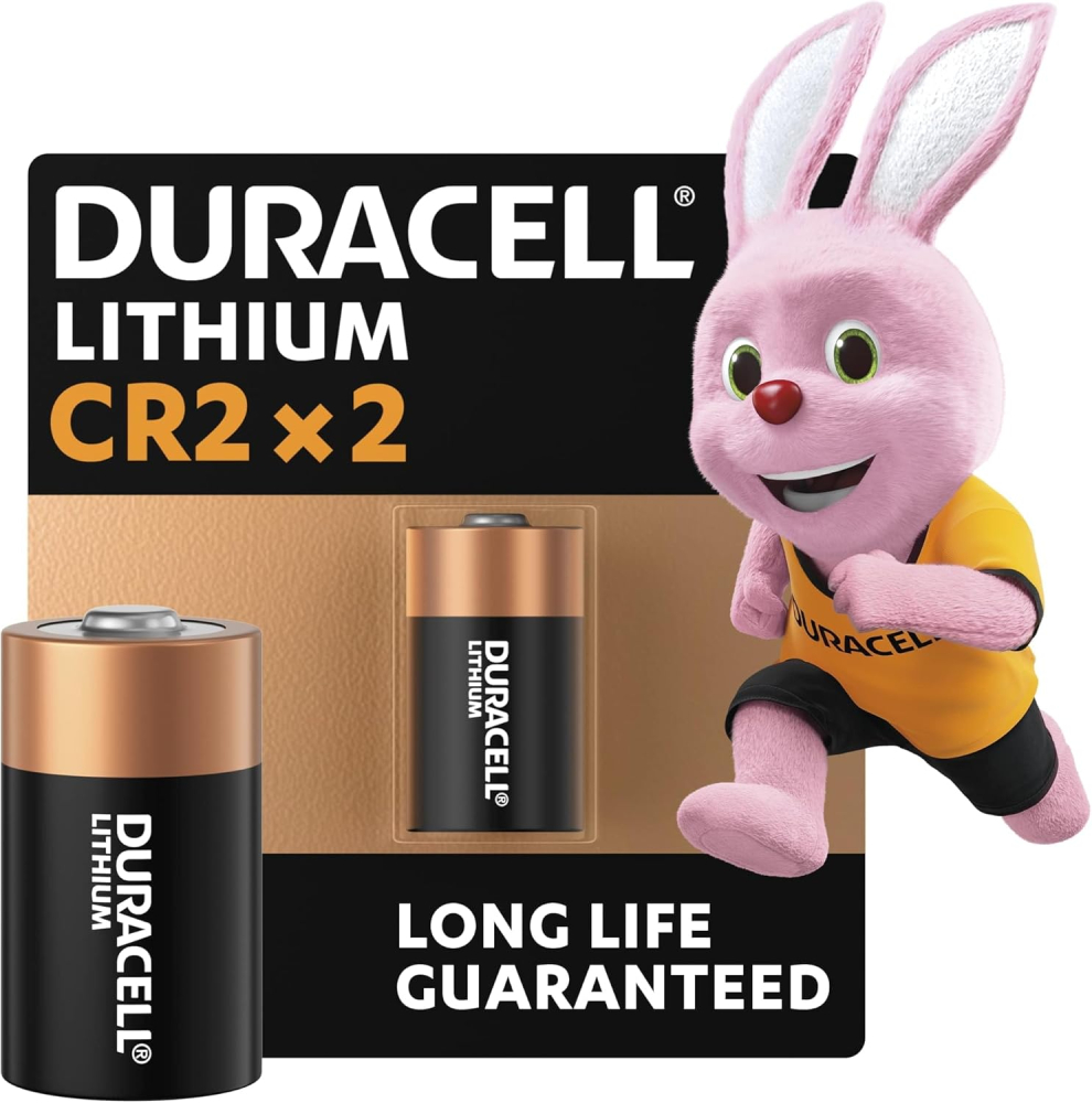 DURACELL CR2 (2 Pack) High Power Lithium Battery 3V (CR15H270) – Long life guarantee – For Alarm Motion Detectors, Thermometers, LED Lights & Electronics – 10 –Year Storage Guarantee - Leak Prevention