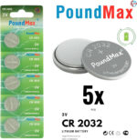 5 x PoundMax 2032 CR2032 3V Lithium Batteries - Image 6