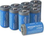 Amazon Basics 10-Pack CR123A 3V Lithium Batteries, 10-Year Shelf Life
