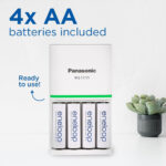 eneloop SmartPlus Charger, for 1-4 AA/AAA Rechargeable Batteries, 1.5h Charging Time, 10 Safety Features, 4 eneloop AA Batteries Included (2000 mAh), UK plug - Image 2