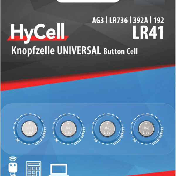 HYCELL LR41 1.5 V Alkaline Battery (Pack of 4)