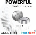 10 x AG13 LR44 1.5 V Alkaline Button Cell Battery by PoundMax - Image 5
