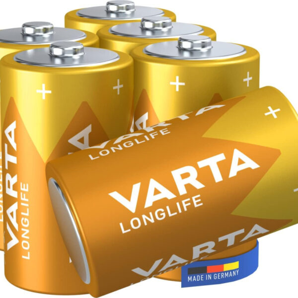 Varta D Alkaline Battery Pack of 6 - Longlife