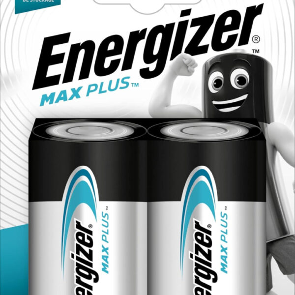 Energizer D Size Max Plus Alkaline Battery - Pack of 2