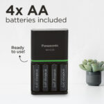 eneloop pro SmartPlus Charger, for 1-4 AA/AAA Rechargeable Batteries, 2h Charging Time, 10 Safety Features, 4 eneloop pro AA batteries included (2500 mAh), UK plug - Image 2