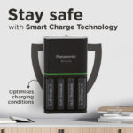 eneloop pro SmartPlus Charger, for 1-4 AA/AAA Rechargeable Batteries, 2h Charging Time, 10 Safety Features, 4 eneloop pro AA batteries included (2500 mAh), UK plug - Image 9