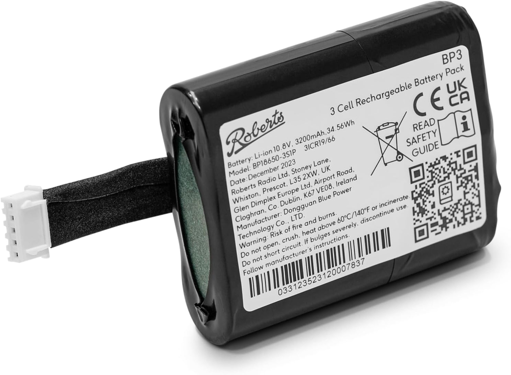 Roberts BP3 Battery Pack For Roberts Revival Icon, Stream95I, Rambler Max and Rambler Classic