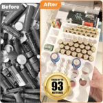 Battery Storage Case with Battery Tester, Battery Organiser & Batteries Box, Large Capacity for Batteries AAA, AA, C, D, 9V (Not Included) - Image 4