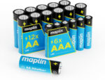 Maplin 12x AA LR6 / 6x AAA LR03 1.5V Alkaline Batteries (Triple A) 7 Year Shelf Life High Performance