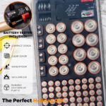 Battery Storage Case with Battery Tester,Battery Organiser & Batteries Box, Large Capacity for Batteries AAA, AA, C, D, 9V (Not Included) - Image 3