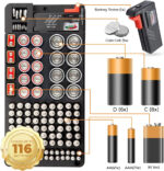 Battery Storage Case with Battery Tester,Battery Organiser & Batteries Box, Large Capacity for Batteries AAA, AA, C, D, 9V (Not Included) - Image 6