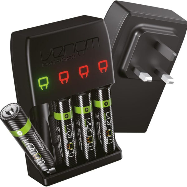 Venom Pro Charge Plug In Wall Battery Charger for Rechargeable AA and AAA Batteries