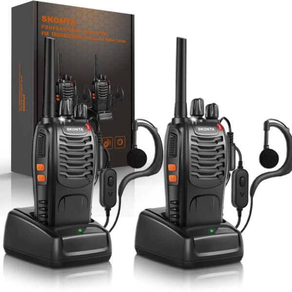 Walkie Talkies Pack of 2, Walkie Talkies for Adults with Rechargeable Batteries, for Camping Hiking Travel Work Communication
