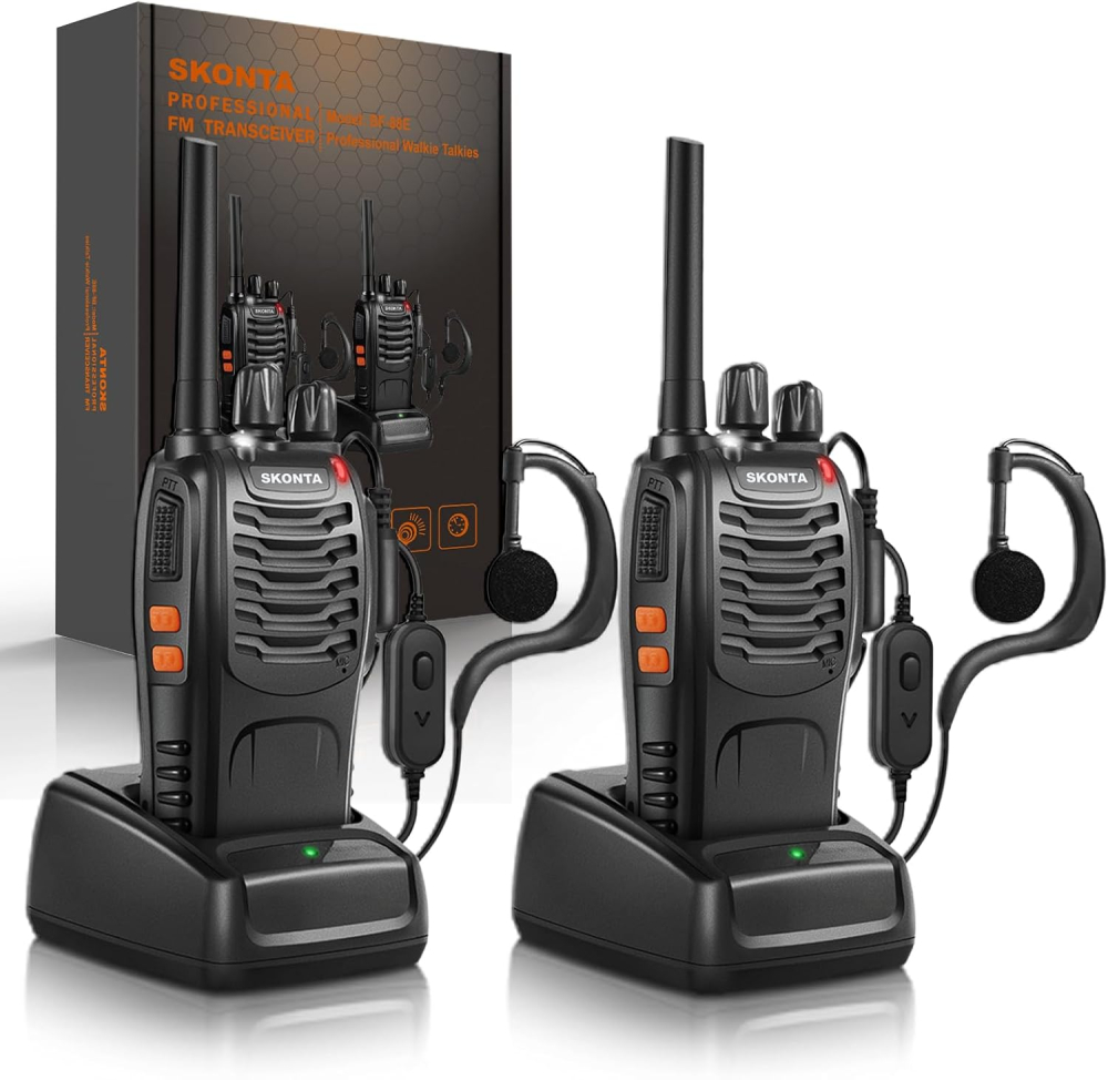 Walkie Talkies Pack of 2, Walkie Talkies for Adults with Rechargeable Batteries, for Camping Hiking Travel Work Communication